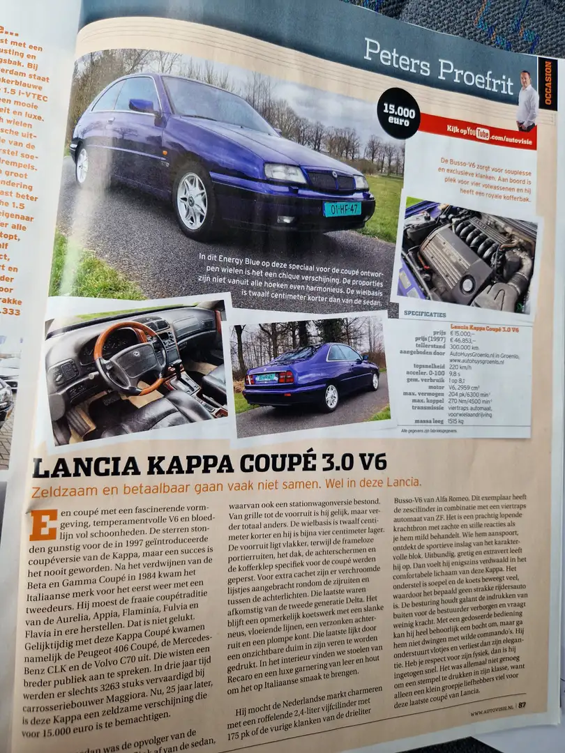 Lancia Kappa Coupe 3.0 V6 24V Uniek! Italiaan 205PK Autovisie n Modrá - 2