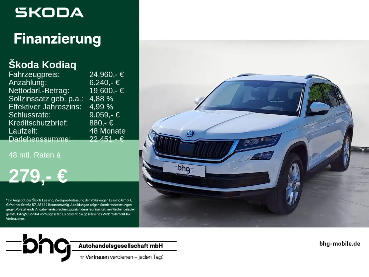 Skoda Kodiaq 2.0 TSI 4x4 DSG Style Blanc - 1