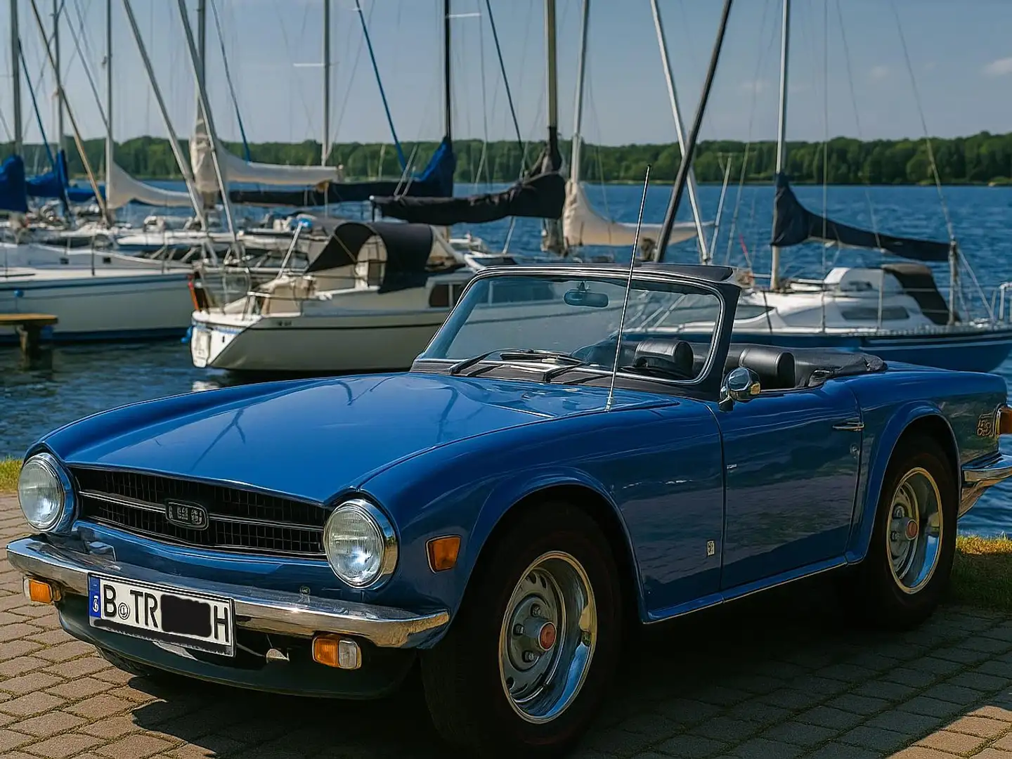 Triumph TR6 in seltener TR6 Originalfarbe "french blue" Blau - 1