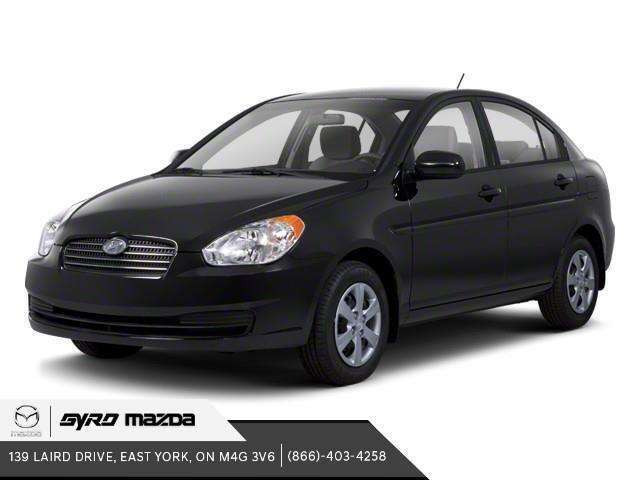 Black 2010 Hyundai Accent Sedan  