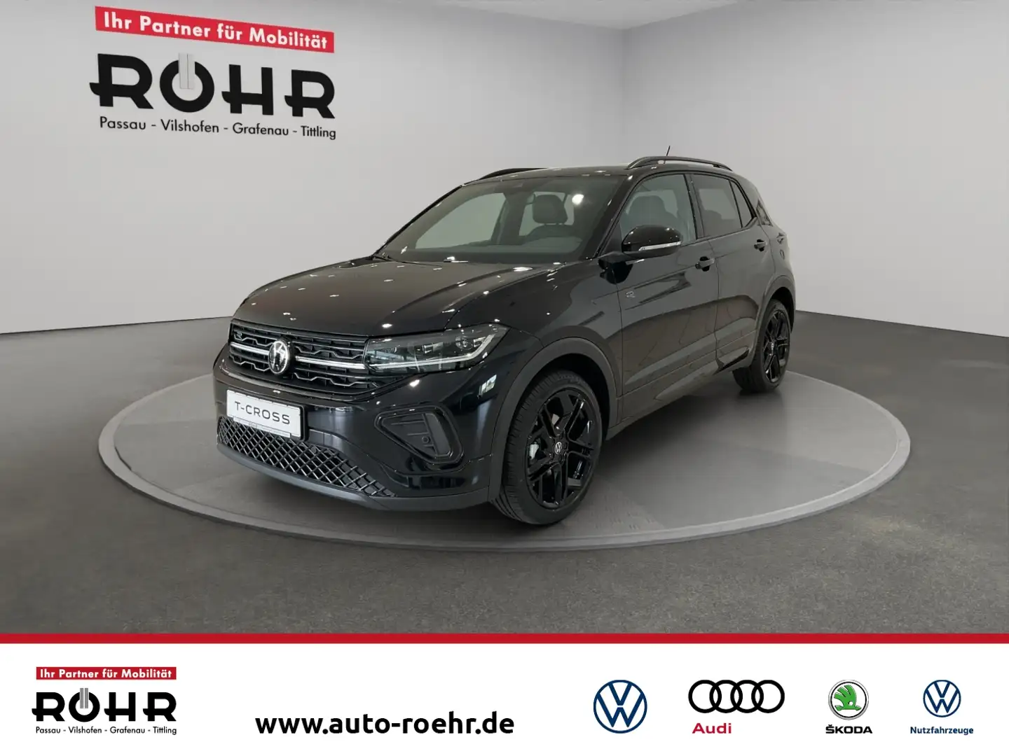Volkswagen T-Cross R-Line (BlackStyle/AHK/Kamera) 1.5 l TSI ACT 7-Gan Noir - 1