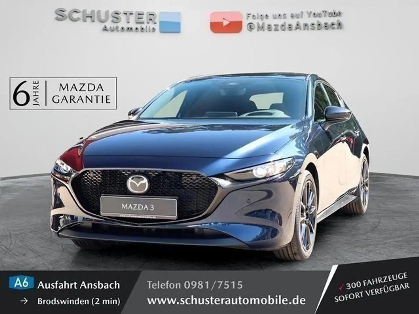 Mazda 3 Homura 2,5l Automatik LED/Navi/Kamera/CarPlay/ Blau - 1