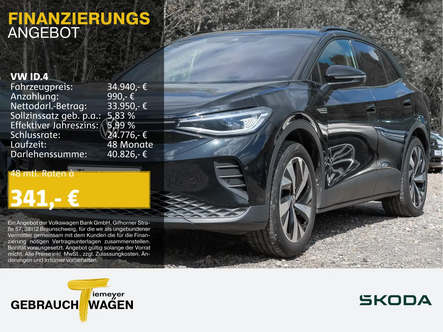 Volkswagen ID.4 Pro Perf NP61 LM20 AHK IQ.LIGHT WÄRMEP Noir - 1