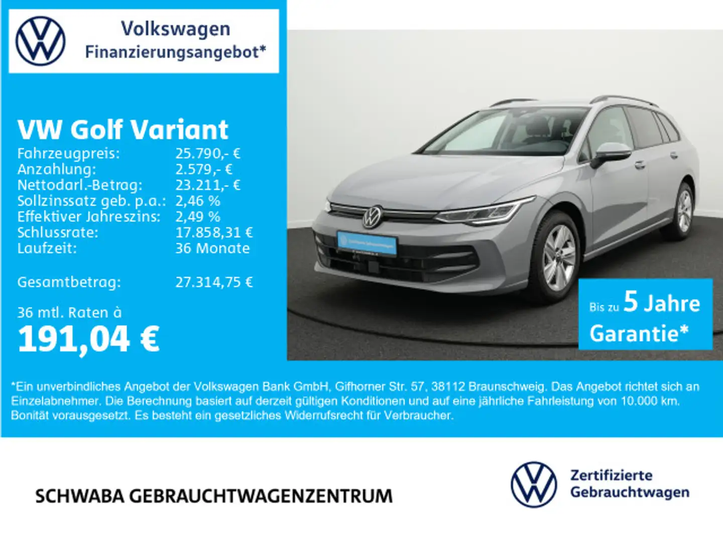 Volkswagen Golf Variant Life 1.5TSI DSG LED*VIRTUAL*ACC*16" Grijs - 1