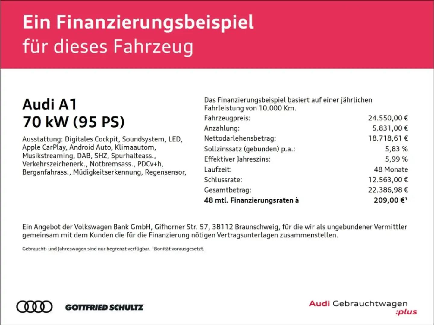 Audi A1 SPORTBACK ADVANCED 70(95 25 TFSI advanced Schwarz - 2