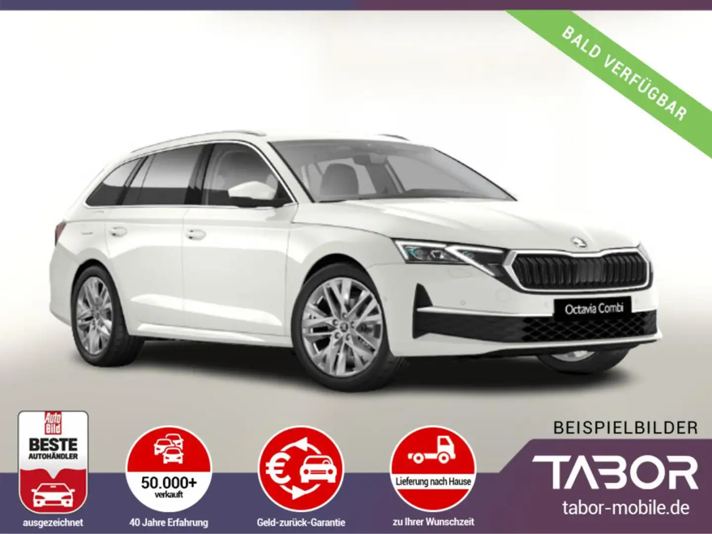 Skoda Octavia Combi eTSI DSG Selec FL Matrix Leder HUD Weiß - 1