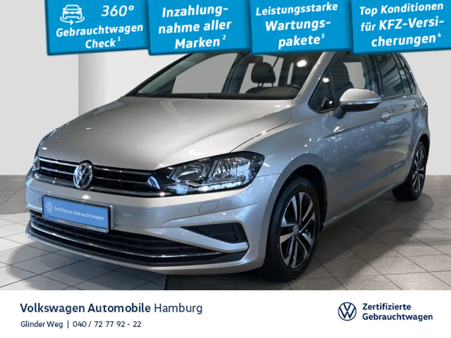 Volkswagen Golf Sportsvan Golf VII Sportsvan 1.0 TSI Ganzjahresreifen Navi Gris - 1