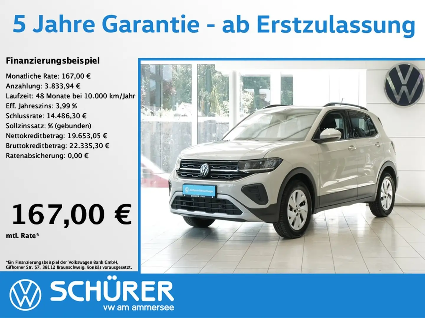 Volkswagen T-Cross 1.0TSI Life Neues Modell Navi ACC LED AppConnect Grau - 1