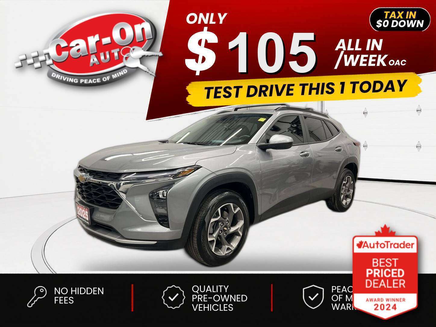 Gray 2025 Chevrolet Trax SUV / Crossover Front-Wheel Drive Automatic
