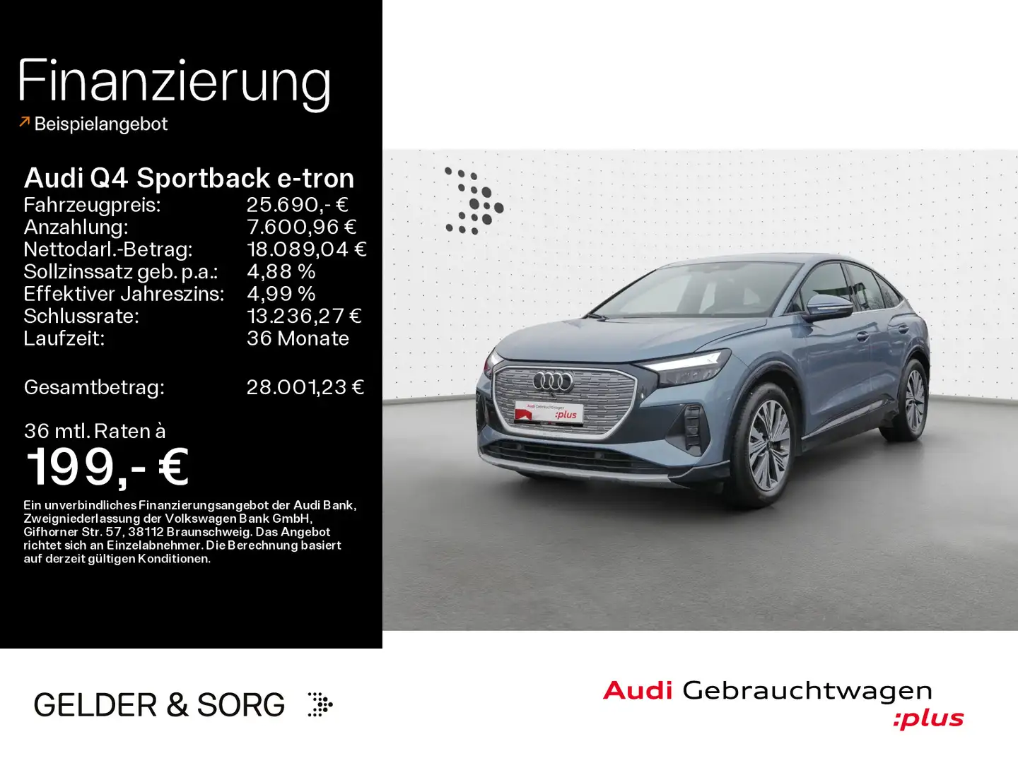 Audi Q4 e-tron Q4 Sportback 35 e-tron 0,25%*SONOS*LED*Digital Blau - 1