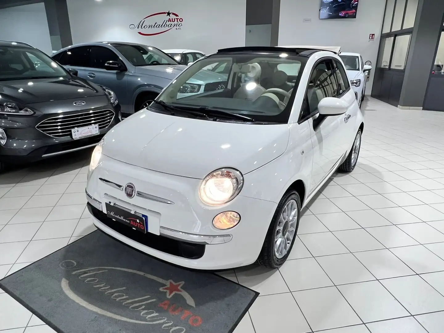 Fiat 500 C 1.2 Lounge Blanc - 1