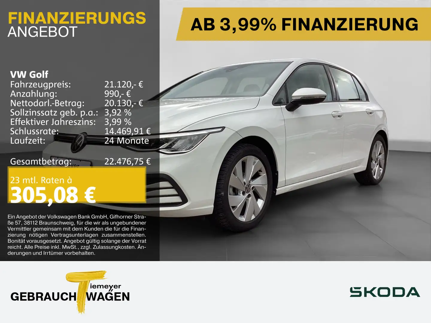 Volkswagen Golf 2.0 TDI LIFE NAVI ASSIST LM17 APP-CON Weiß - 1