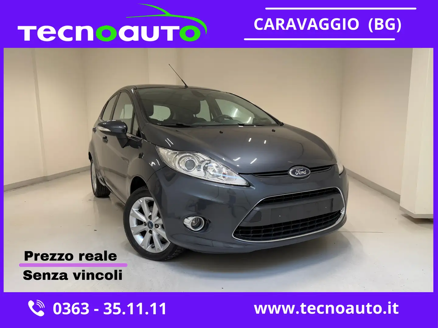 Ford Fiesta Fiesta 1.4 96 CV Automatica 5Pt Titanium Grigio - 1