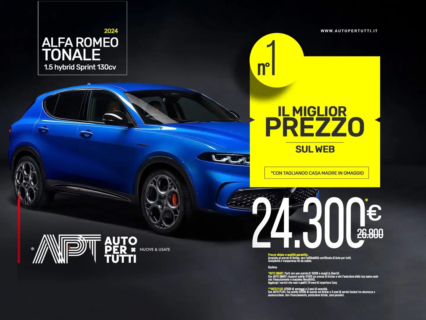 Alfa Romeo Tonale Tonale 1.5 hybrid Sprint 130cv tct7 Bianco - 1