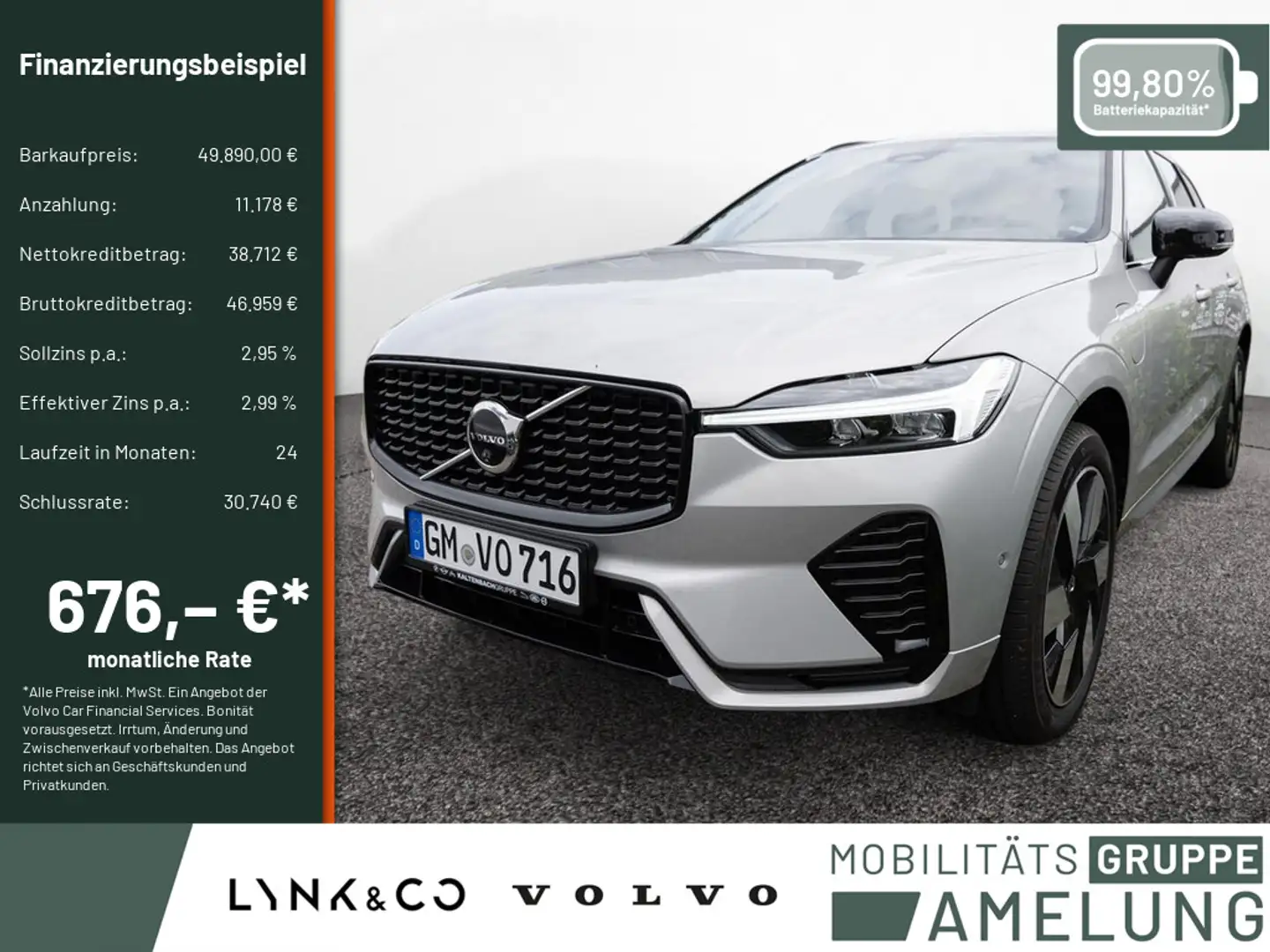 Volvo XC60 T8 Recharge Plus Dark AWD 360° AHK PANO Plateado - 1