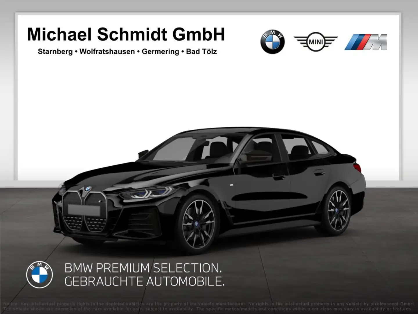 BMW i4 xDrive40 Gran Coupé M Sportpaket HiFi DAB Schwarz - 1