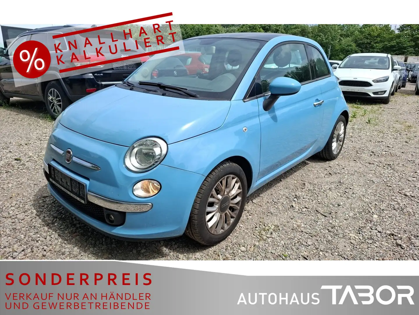 Fiat 500 1.2 Autom. Lounge LM Pano PDC Mem. HU 01/27 Blau - 1
