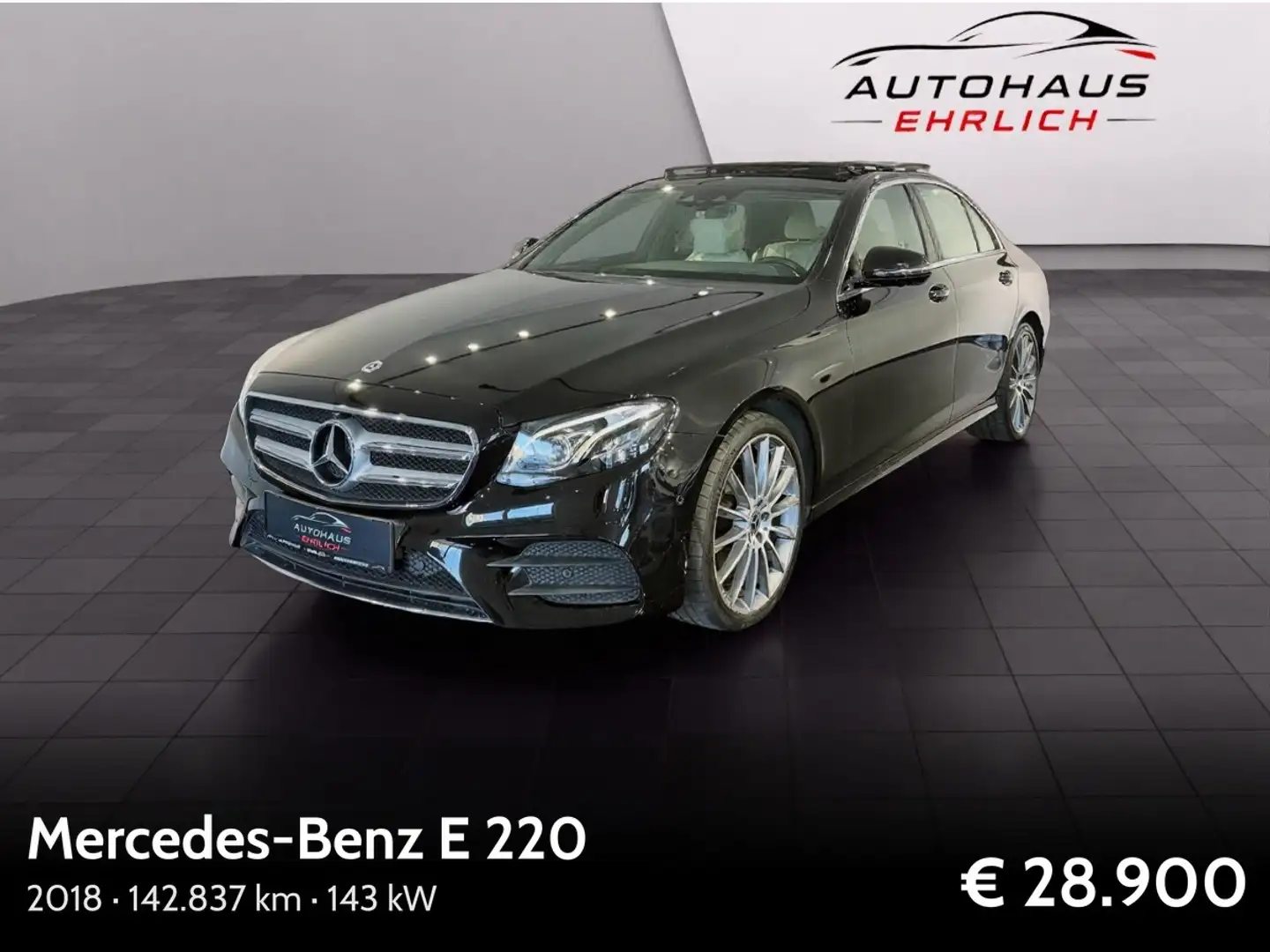 Mercedes-Benz E 220 E-Klasse d 4Matic AMG Line Schwarz - 1