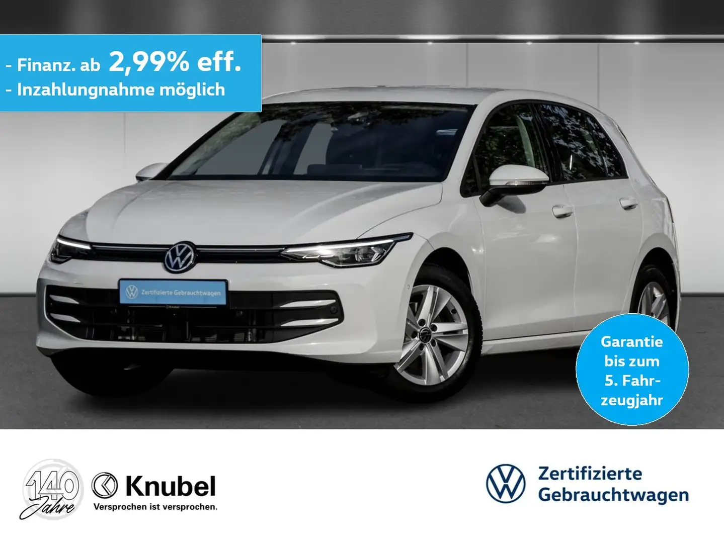 Volkswagen Golf VIII Life 1.5 TSI LED+ Navi Head-up TravelAss. ... Weiß - 1