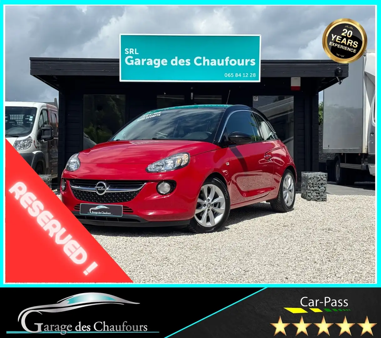 Opel Adam 1.0 Turbo - ! Apple CarPlay ! - 1er Propr. - Eu6b Rouge - 1
