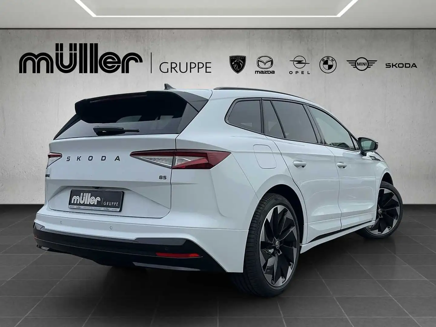 Skoda Enyaq 85 Sportline Weiß - 2