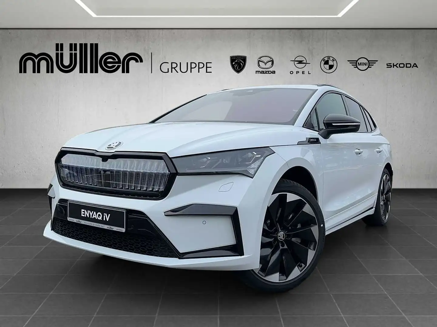 Skoda Enyaq 85 Sportline Weiß - 1