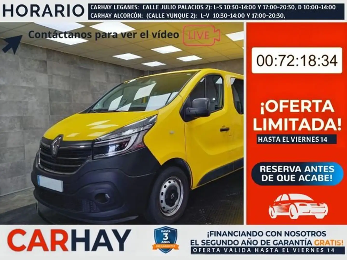 Renault Trafic Mixto N1 5/6 Largo Energy Blue dCi 70 kW Amarillo - 1