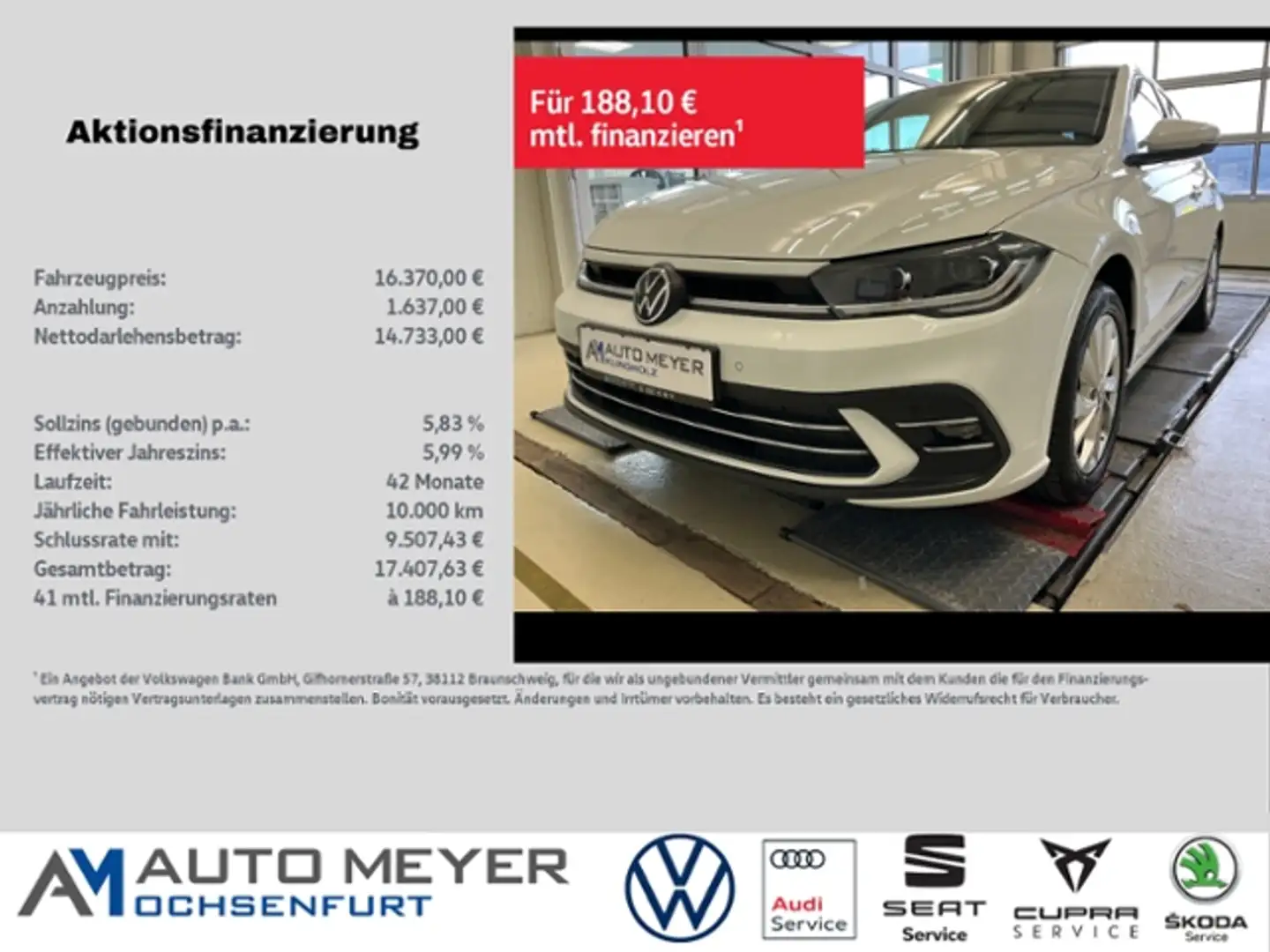 Volkswagen Polo Style 1.0 TSI 5-Gang Kamera Navi LED Blanc - 1