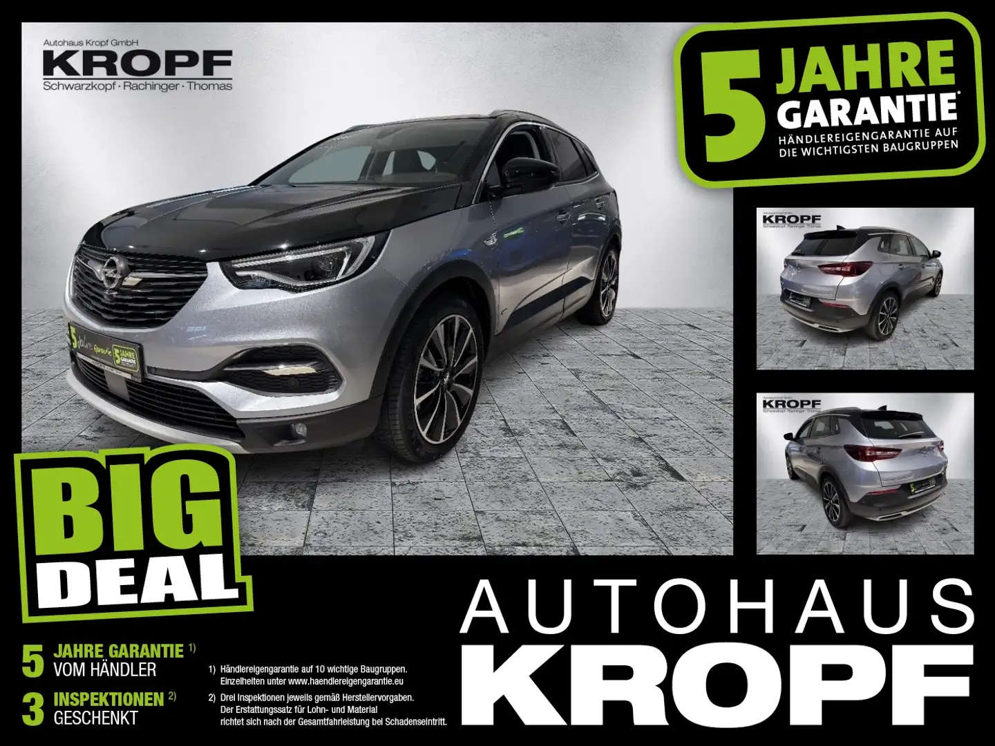 Opel Grandland 1.6 T. Ult 4. ab 2,99% ACC+AHK+LED+Navi Gris - 1
