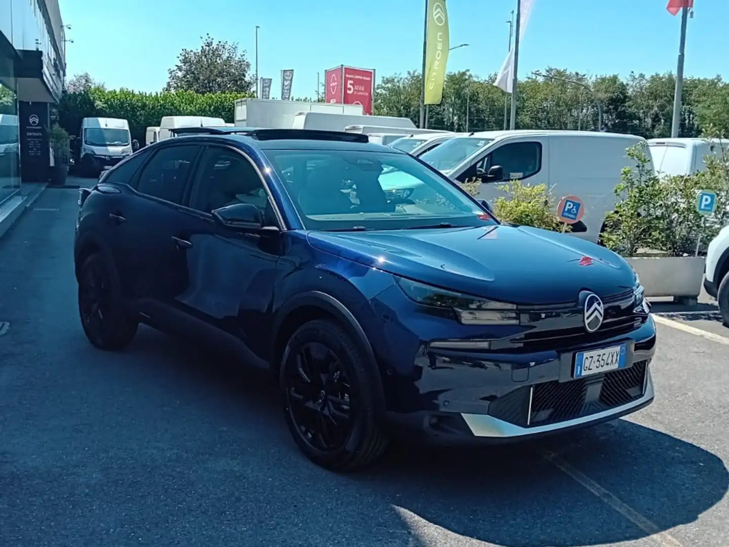 Citroen C4 Hybrid 145 e-DCS6 Max -TETTO APRIBILE-PREZZO REALE Blu/Azzurro - 2