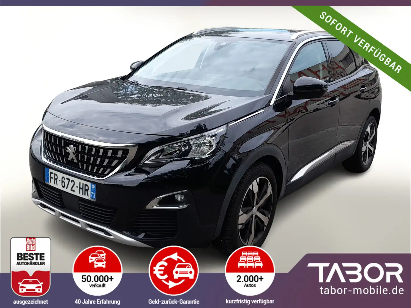 Peugeot 3008 1.2 PureTech 130 Allure Nav KeyL Kam LED Schwarz - 1