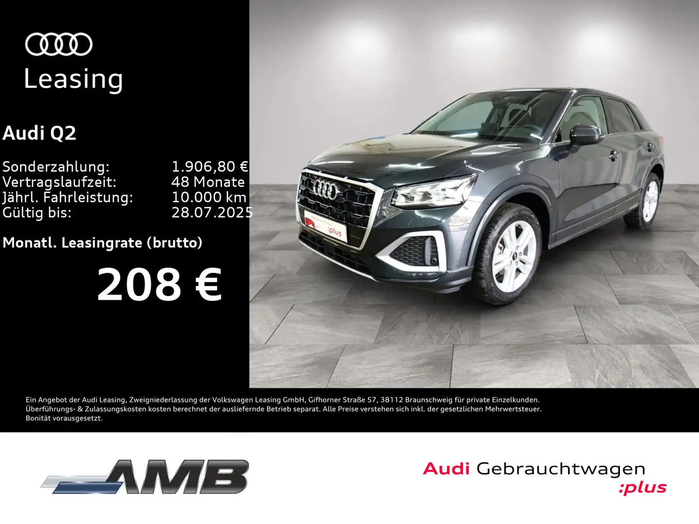 Audi Q2 Advanced 35 TFSI AHK/Matrix/Navi/Pano/09.29Ga Grau - 1