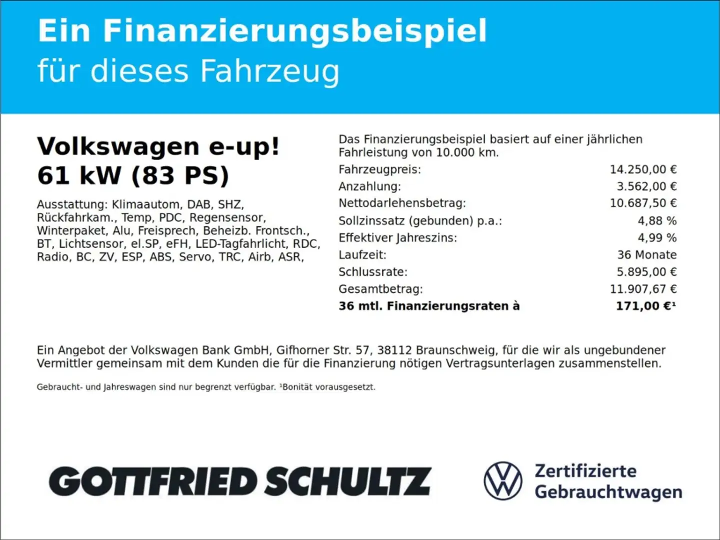 Volkswagen e-up! 61 kW DAB  Composition Phone Climatronic Bílá - 2