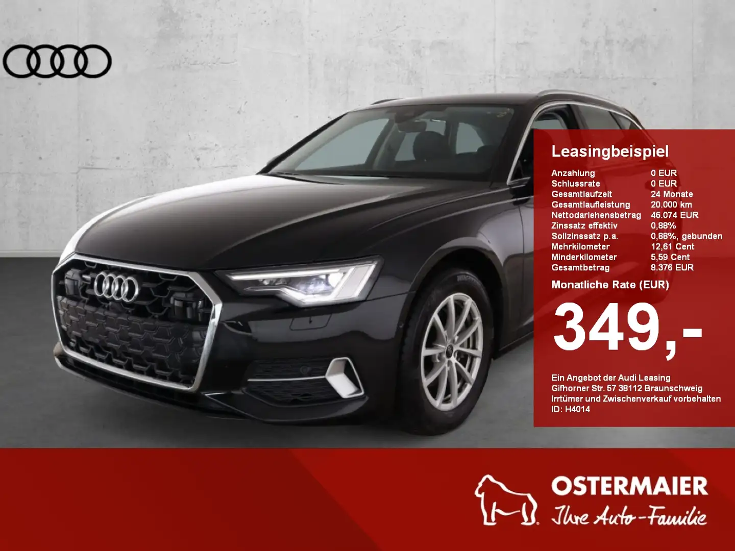Audi A6 Avant ADVANCED 40TDI QUATTRO NP80 MATRIX.AHK..LEDE Schwarz - 1