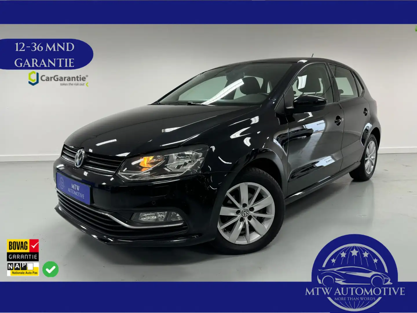 Volkswagen Polo 1.0 75 PK HIGHLINE / E.C.C. AICO / STOEL VERWARMIN Zwart - 1