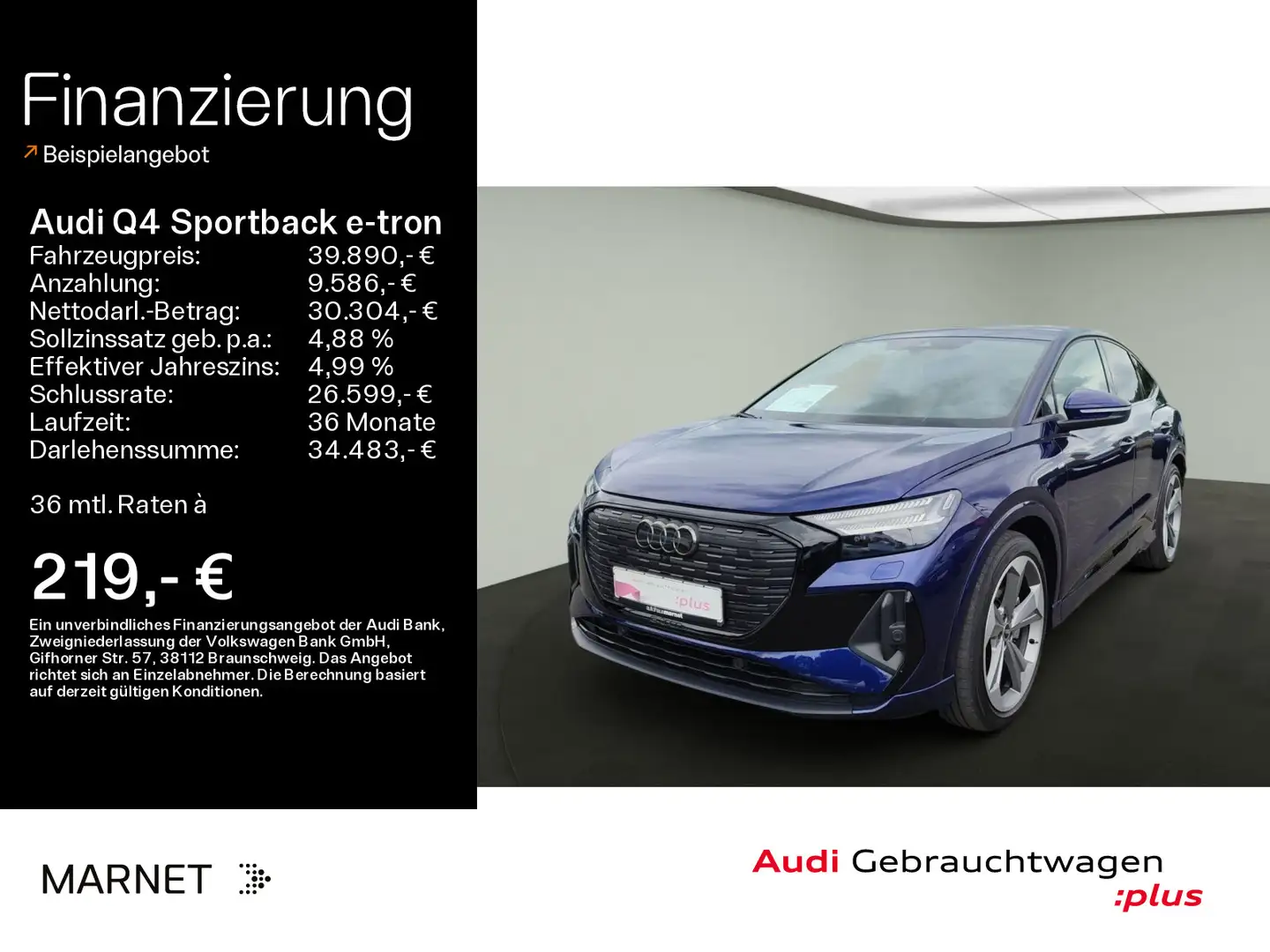 Audi Q4 e-tron 50 quattro S line*Navi*Matri Blau - 1