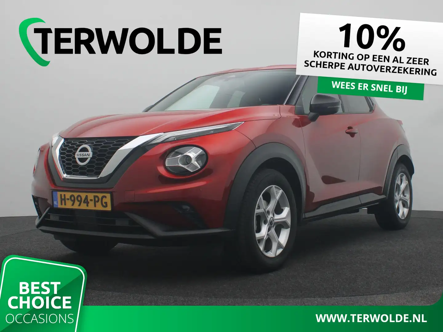 Nissan Juke 1.0 DIG-T N-Connecta | Navigatie | Parkeercamera | Rood - 1