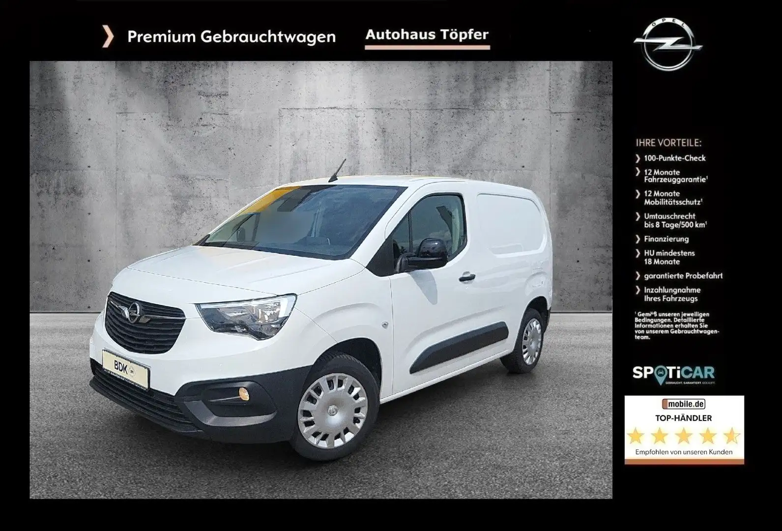 Opel Combo E Cargo"Edition" aus 1-Hand Navi/DAB/Klima Weiß - 1
