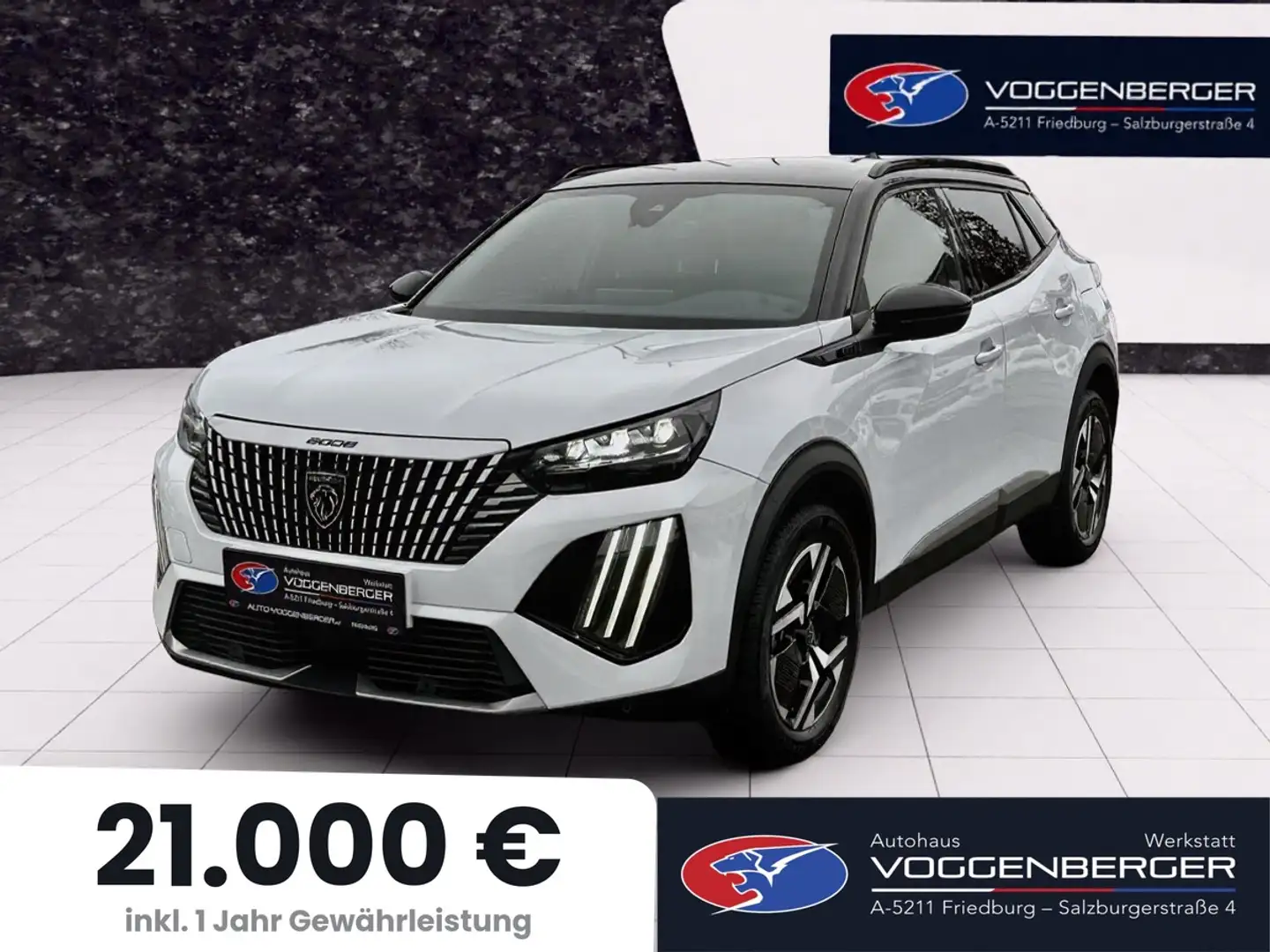 Peugeot 2008 2008 PureTech 130 S&S GT EAT8 Weiß - 1
