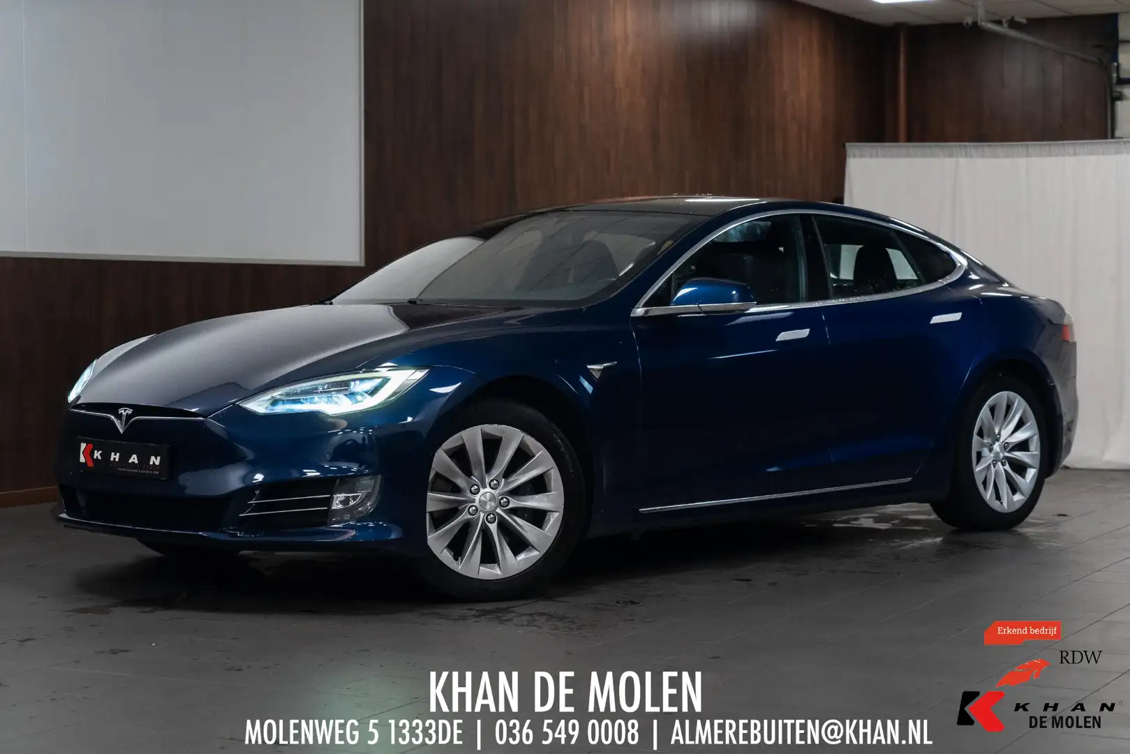 Tesla Model S 75D 333pk 4-wheel INCL BTW|AUTOPILOT 2.5| Blau - 1