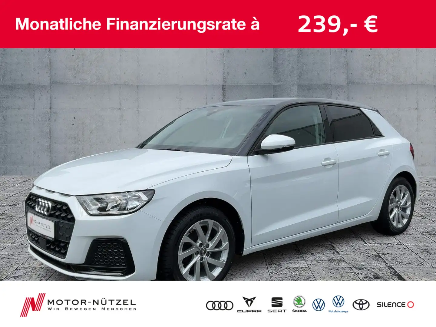 Audi A1 30 Sportback 1.0TFSI ADVANCED SHZ+PDC+MFL+DAB Weiß - 1