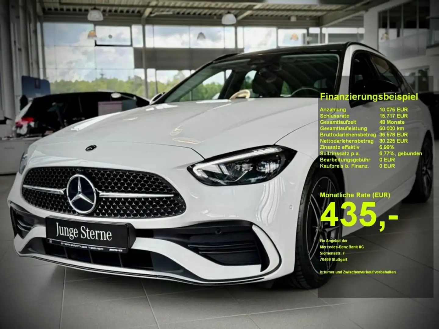 Mercedes-Benz C 200 T AMG+Night+Distr.+PANO+KAMERA+Memory Weiß - 1