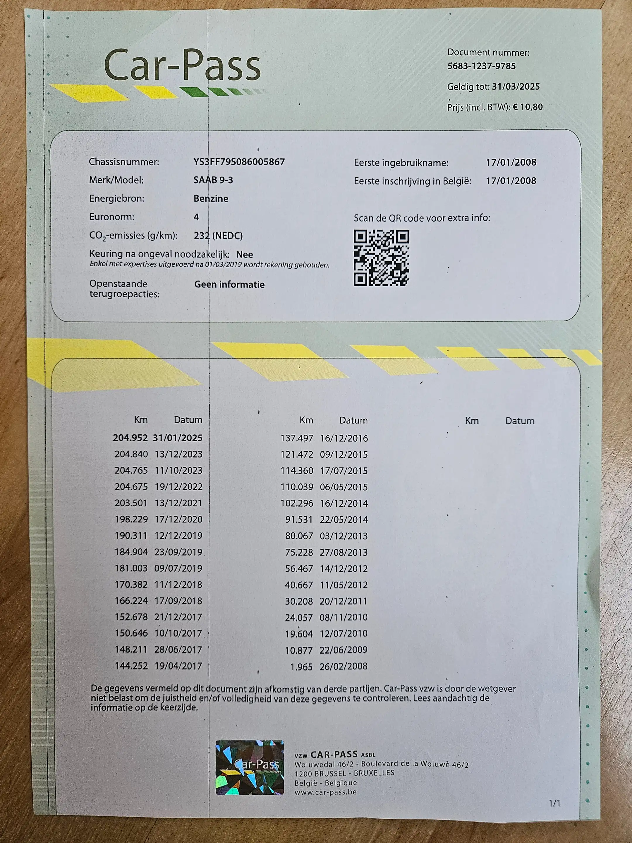 Saab 9-3 2.0t Linear — photo 15