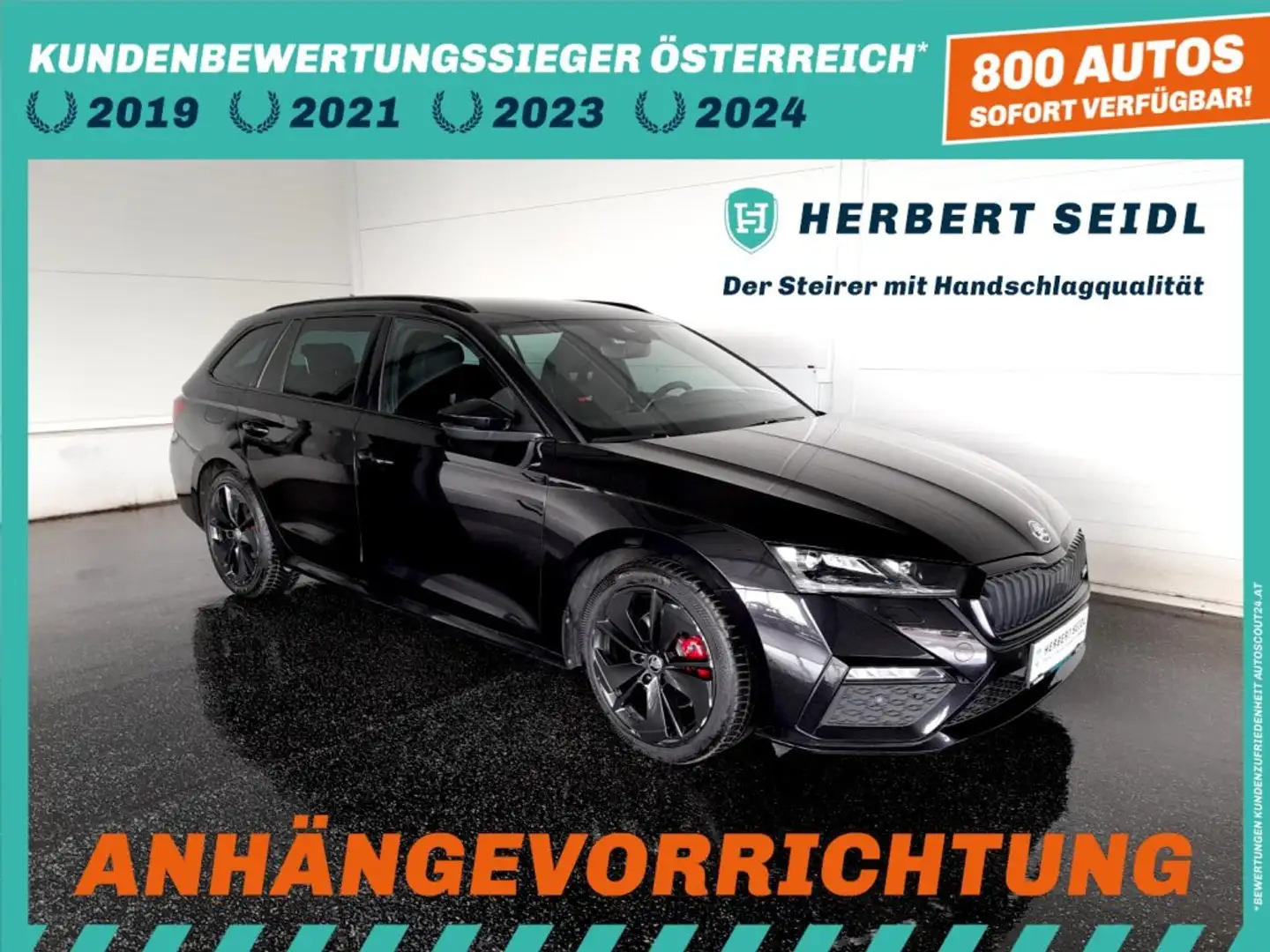 Skoda Octavia Combi RS 4x4 2,0 TDI DSG *MATRIX-LED / HEAD-UP / VIRTUELL / NAVI / AHV / SOUNDAKTOR / KEYLESS* Schwarz - 1