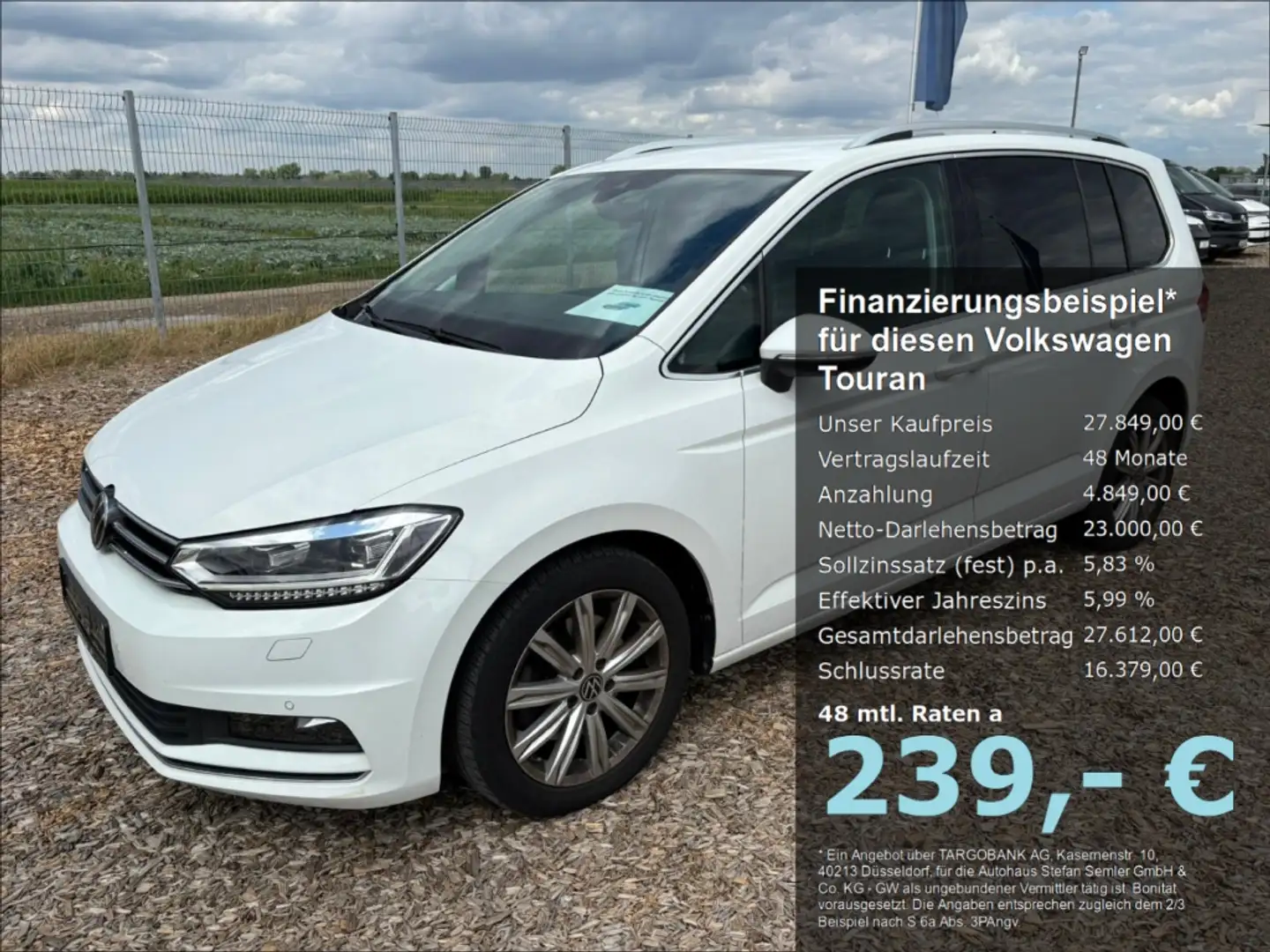 Volkswagen Touran Highline 1.5 TSI DSG NAVI E-HKLAPPE KESSY Wit - 1