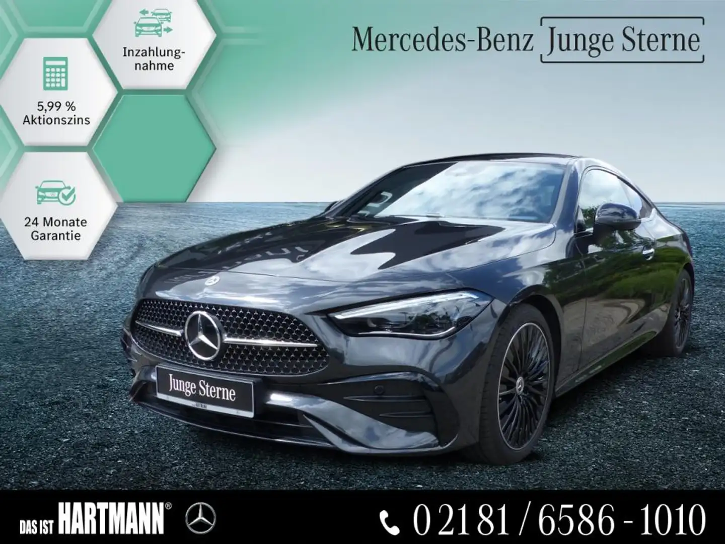 Mercedes-Benz CLE 220 d Coupé AMG+NIGHT+PANO+BURMESTER+AMBI+LED Grigio - 1