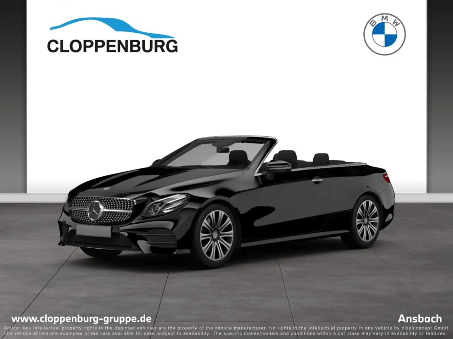 Mercedes-Benz E 200 Cabrio 9G-TRONIC AMG Line RFK el. Sitze Schwarz - 1