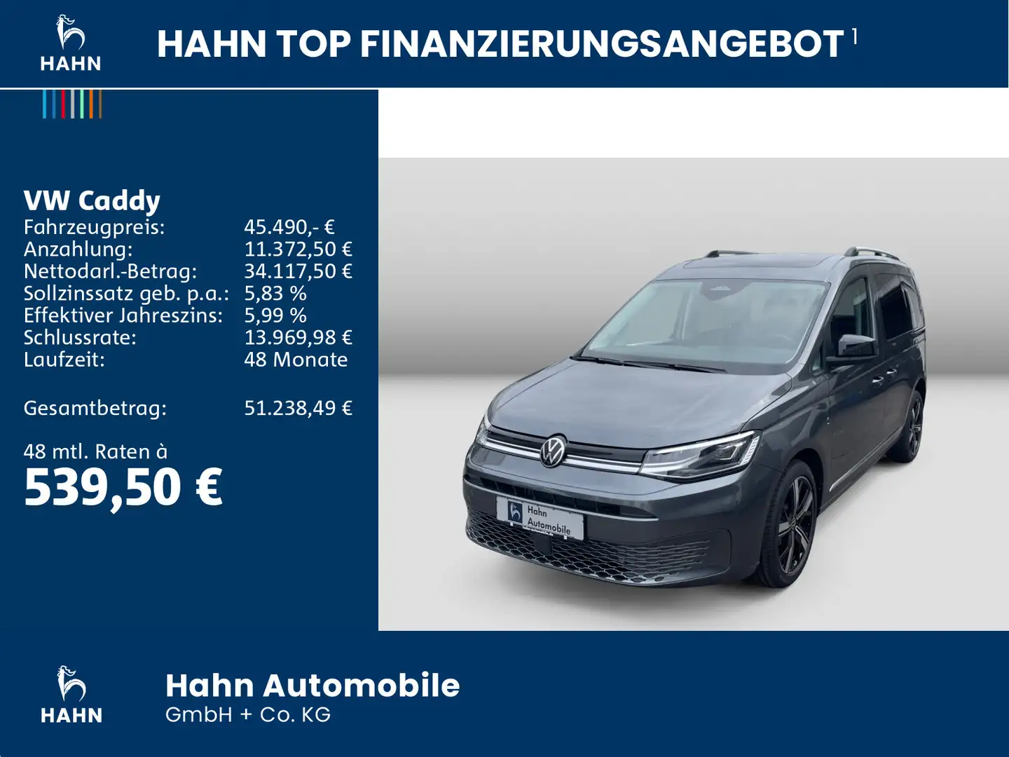 Volkswagen Caddy Style 2,0TDI 90kW 4MOTION STANDH NAVI AHK Grau - 2
