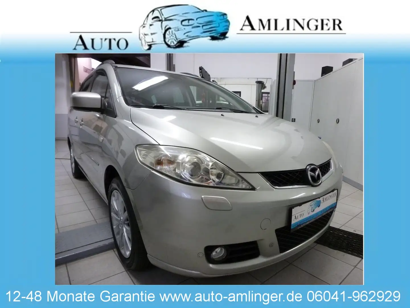 Mazda 5 2.0 Top 1.Hand Scheckheft 24 Mo.Gar.TOPZustand Plateado - 1