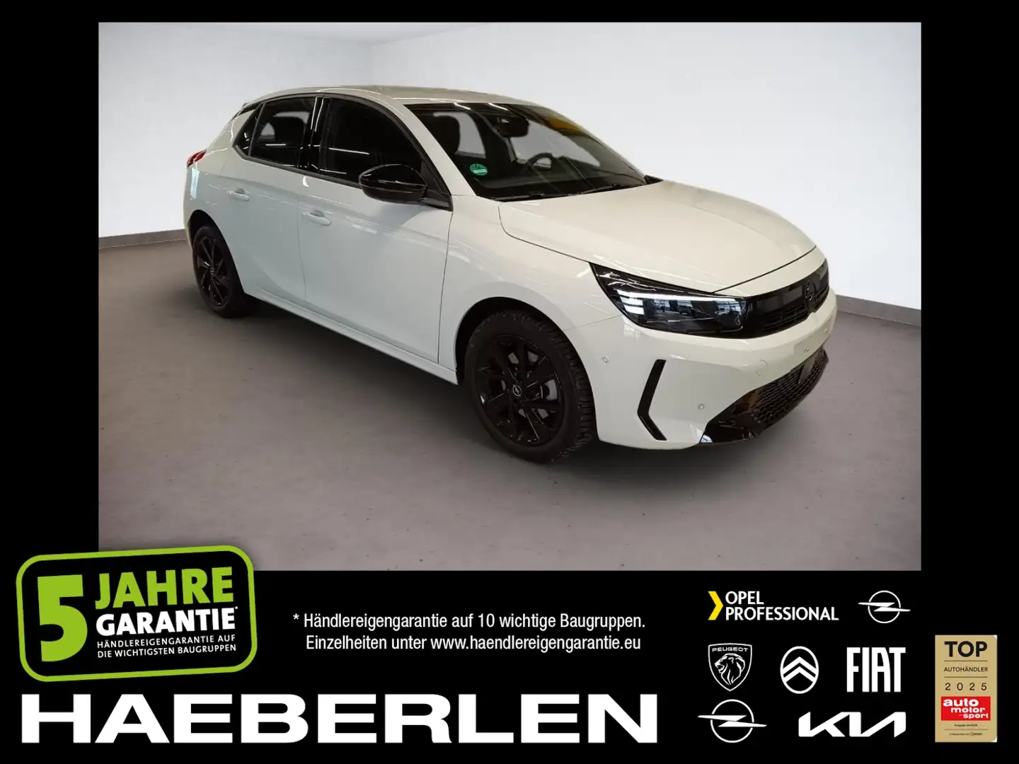 Opel Corsa F 1.2 Turbo GS PDC vo+hi 17'' ALU Kamera Weiß - 1